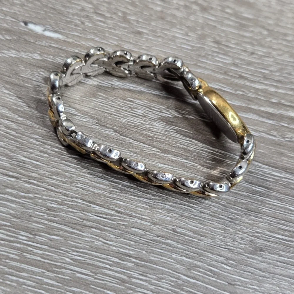 Seiko Quartz Two Tone Gold Silver Bracelet Women's Watch 1N00-6C79  5